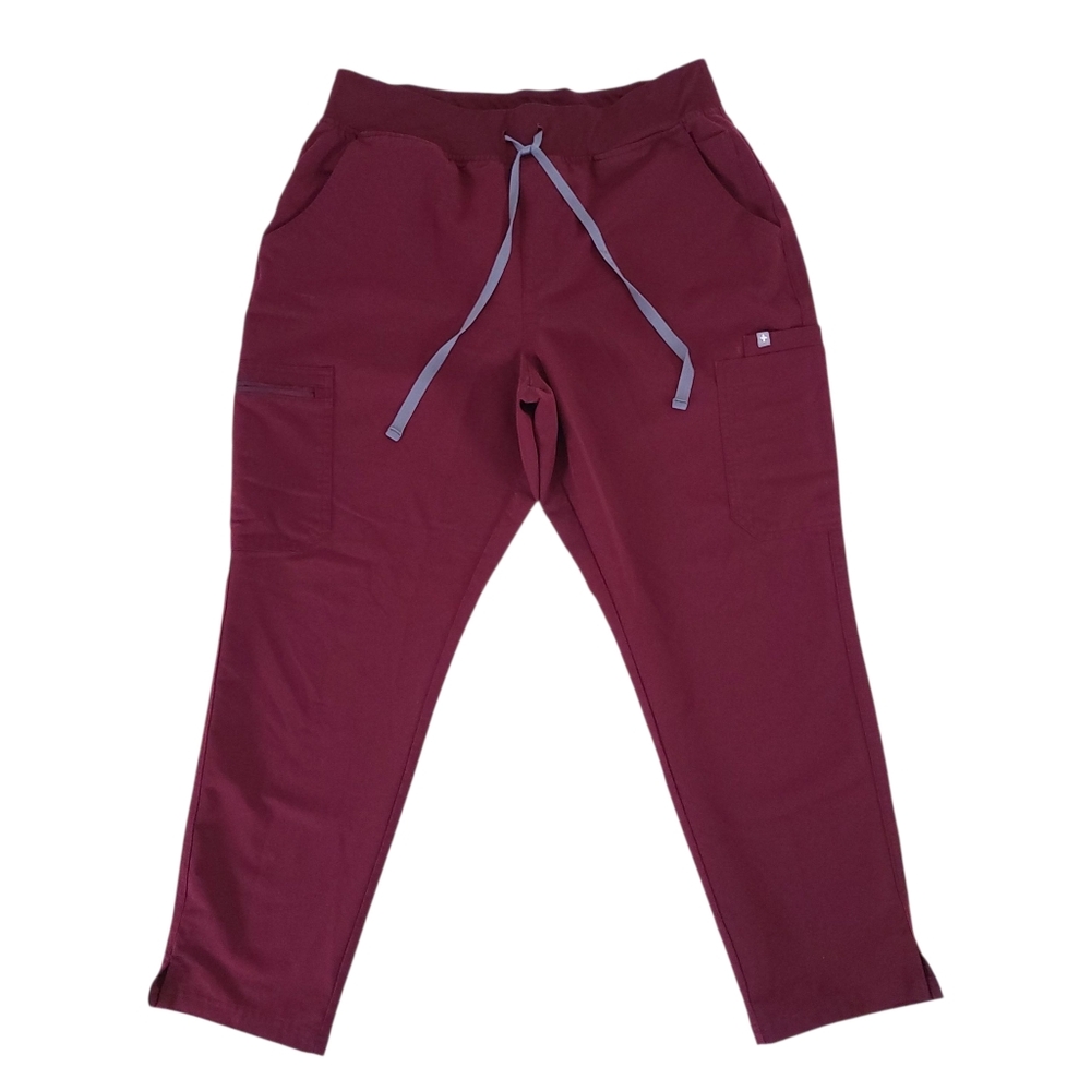 Figs High Waist Yola Burgundy Scrub Pants Size XL P